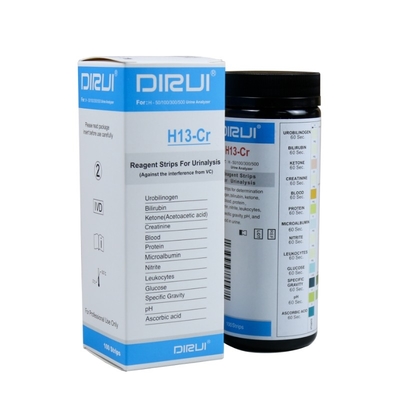 Class II Urine Analysis Test Strips Plastic Material 12 Parameter Urine Test Strips